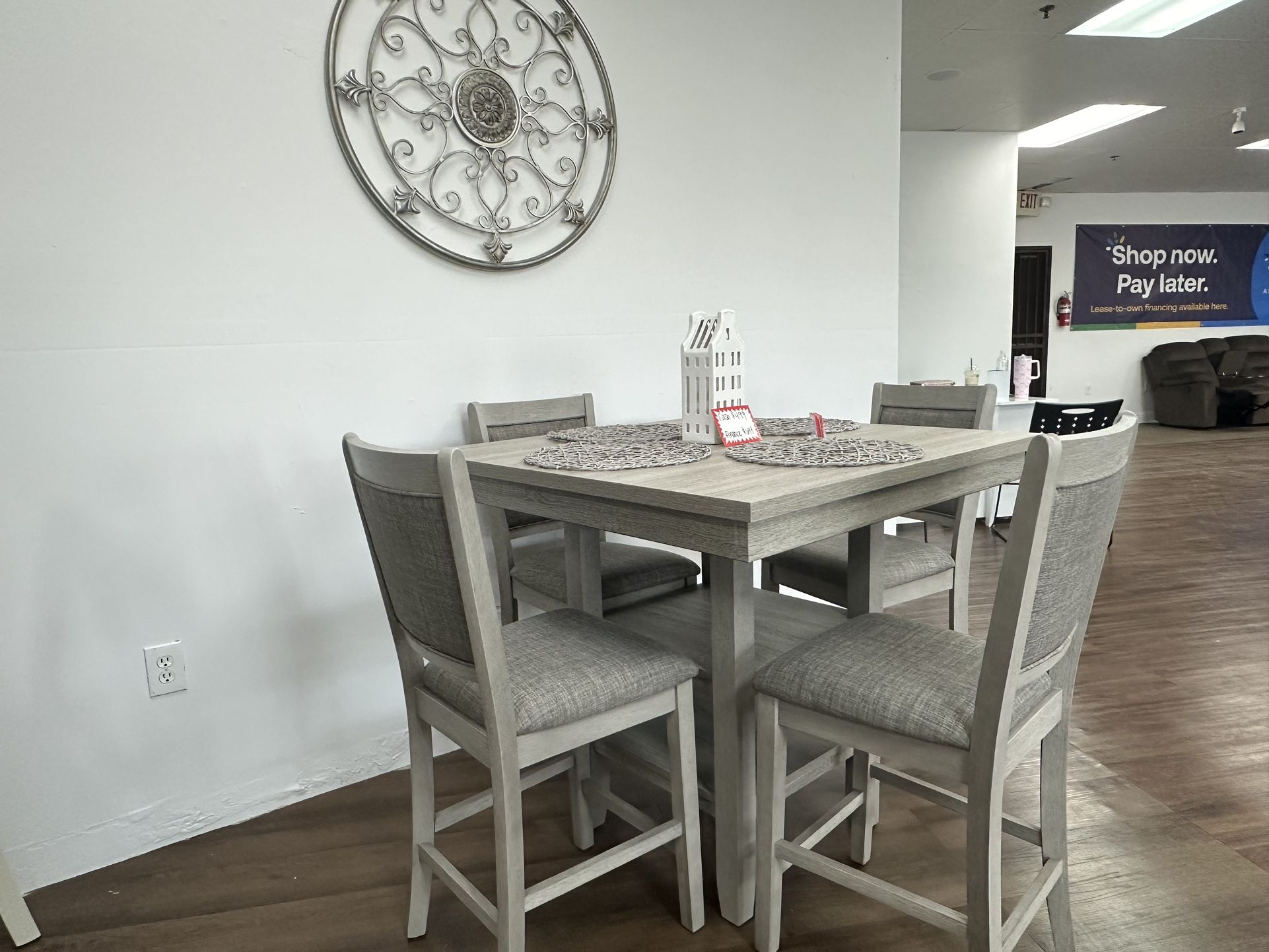 Gray Counter Height Dining Table