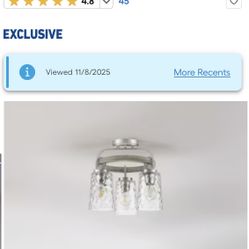 Semi Flushmount Light Fixture