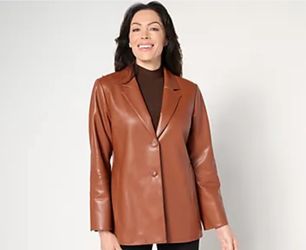 Dennis Basso Regular Luxe Faux Leather Jacket