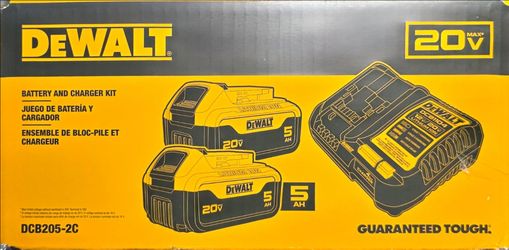 Dewalt 20v 5ah batteries and charger