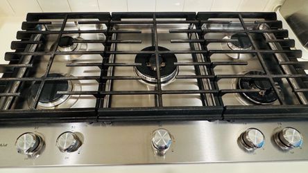 KitchenAid KCGS356ESS 5-Burner Gas Cooktop Stainless Steel
