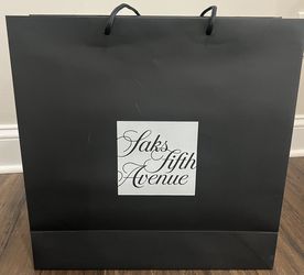 SAKS Fifth Avenue Authentic Large Paper Gift/Shopping EMPTY Bag Black