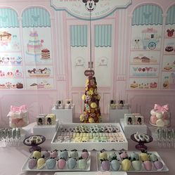 Main Street store backdrop Disneyland pastel party