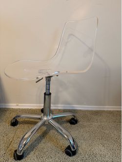 Clear Acrylic Desk Swivel Chair