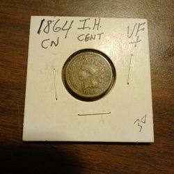 1864 Indian Head Cent Or One Penny, Civil War Coin