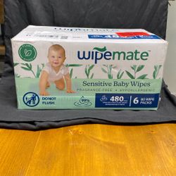 480ct Sensitive Baby Wipes 6 Packs Of 80 Wipes