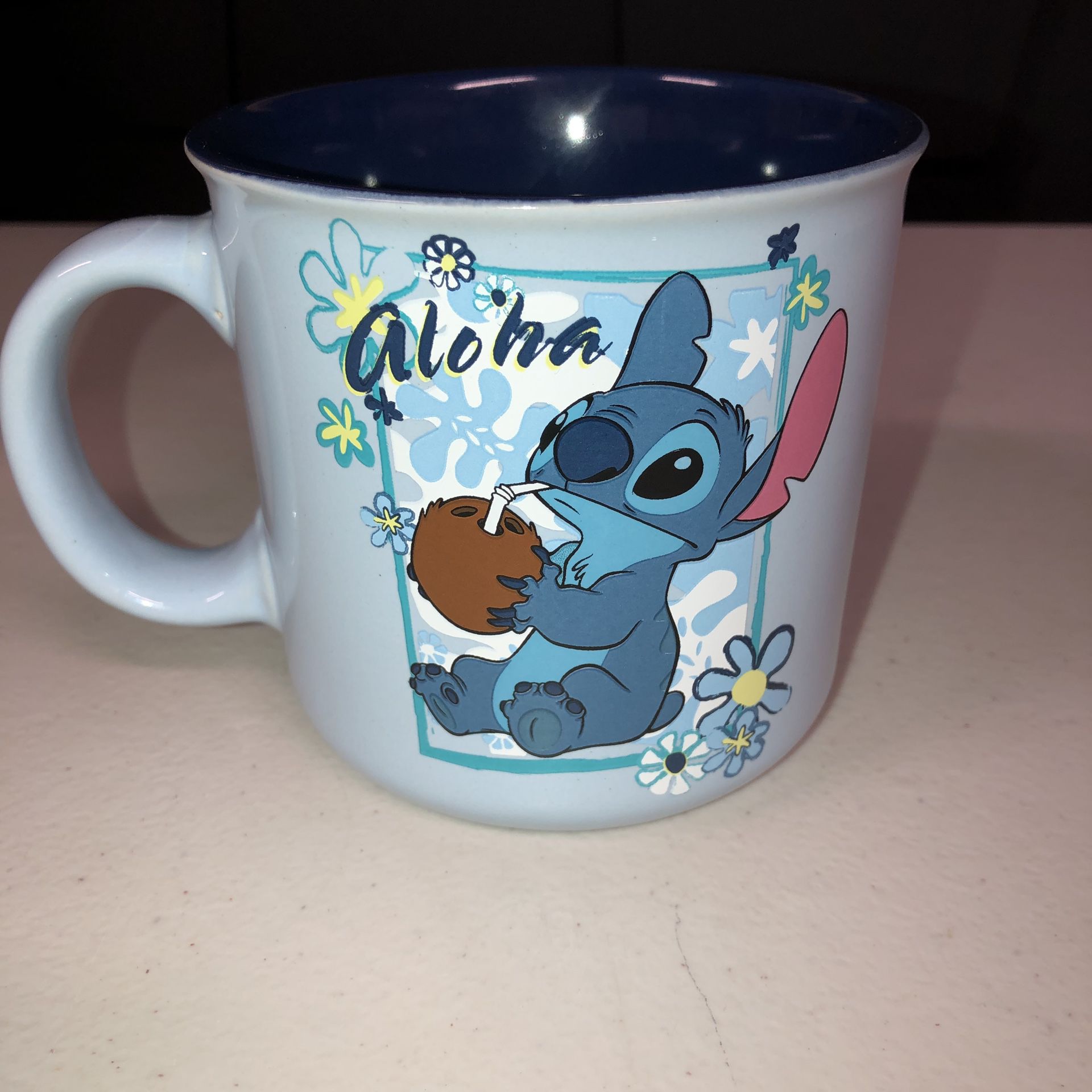 NEW Disney Stitch ALOHA 20 oz Ceramic Mug Silver Buffalo. Condition is New. Shipped with USPS Priority Mail.