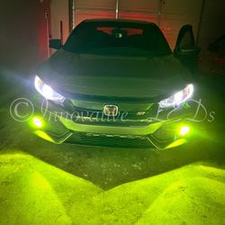 H11/H8/H9 LED Headlight Bulbs, 6500K Fog Lights Car Bulb, 12000Lm DRL or Low Beam, Halogen Replacement Headlight with Fan 