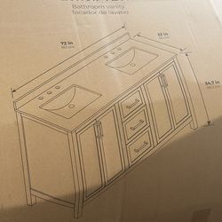 Top Only- Allen + Roth Bathroom Vanity Top + Double Sinks