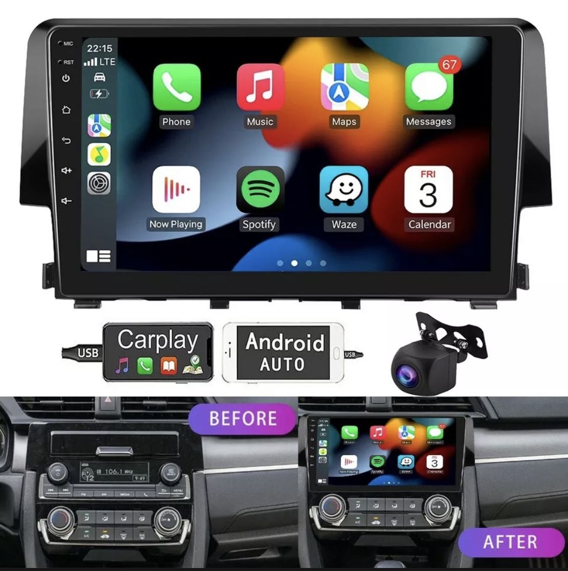 Android Tablet Head Unit (10th Gen Honda Civic)