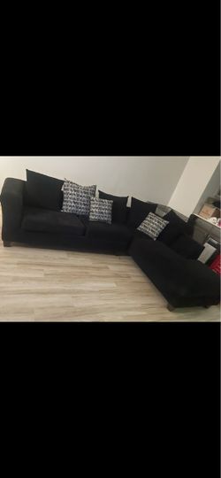Black sectional couch