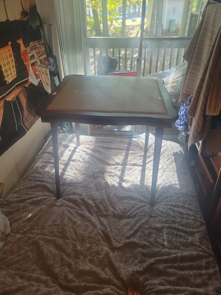 Antique Soft Top Folding Leg Table 