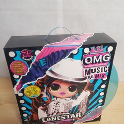 Brand new in box - LOL Surprise OMG Remix Lonestar Fashion Doll, Plays Music with 25 Surprises Including Shoes, Hair Brush, Doll Stand, Magazine, and 