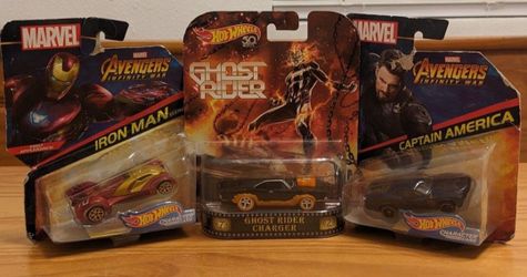 Hot Wheels New Ghost Rider Iron Man  Captain  America