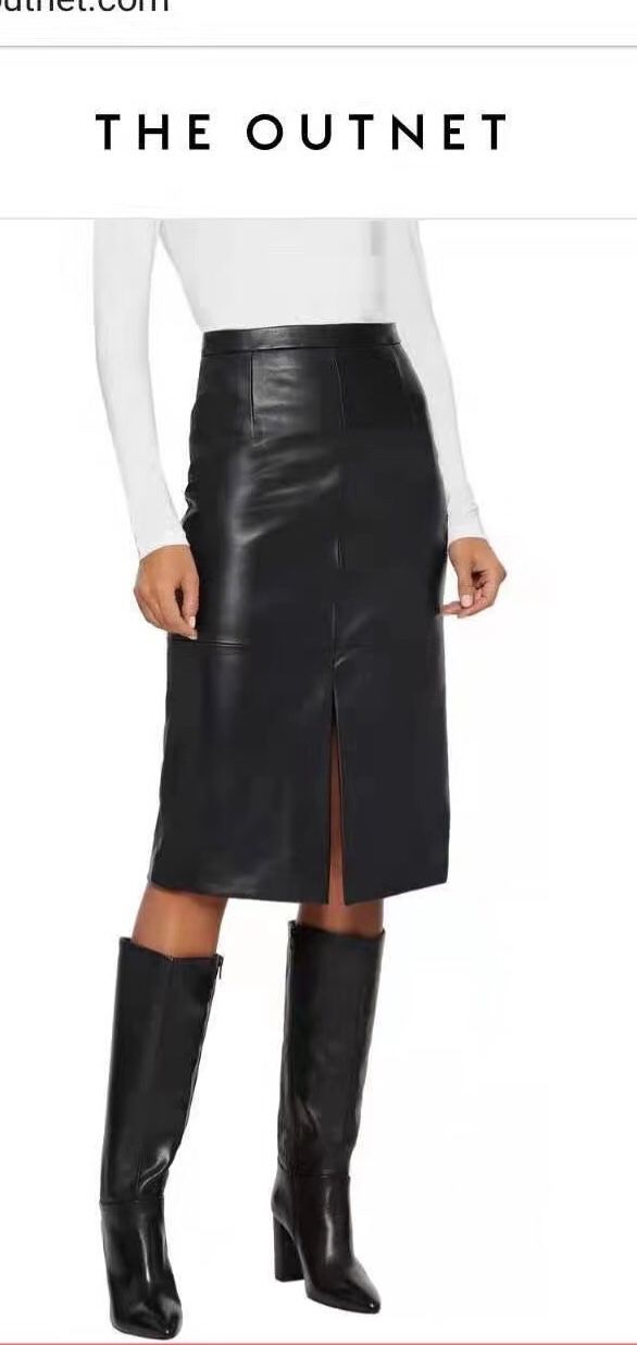 Leather Pencil Skirt 