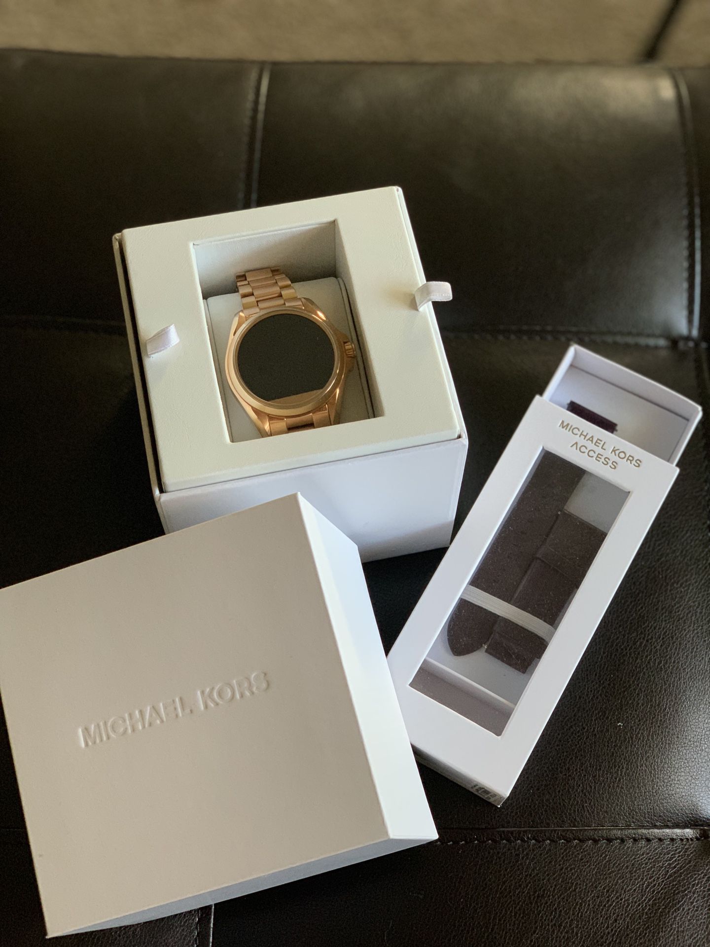 Michael Kors Rose Gold Smartwatch with original MK strap