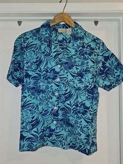 Blue Print Blouse by Erika Petite