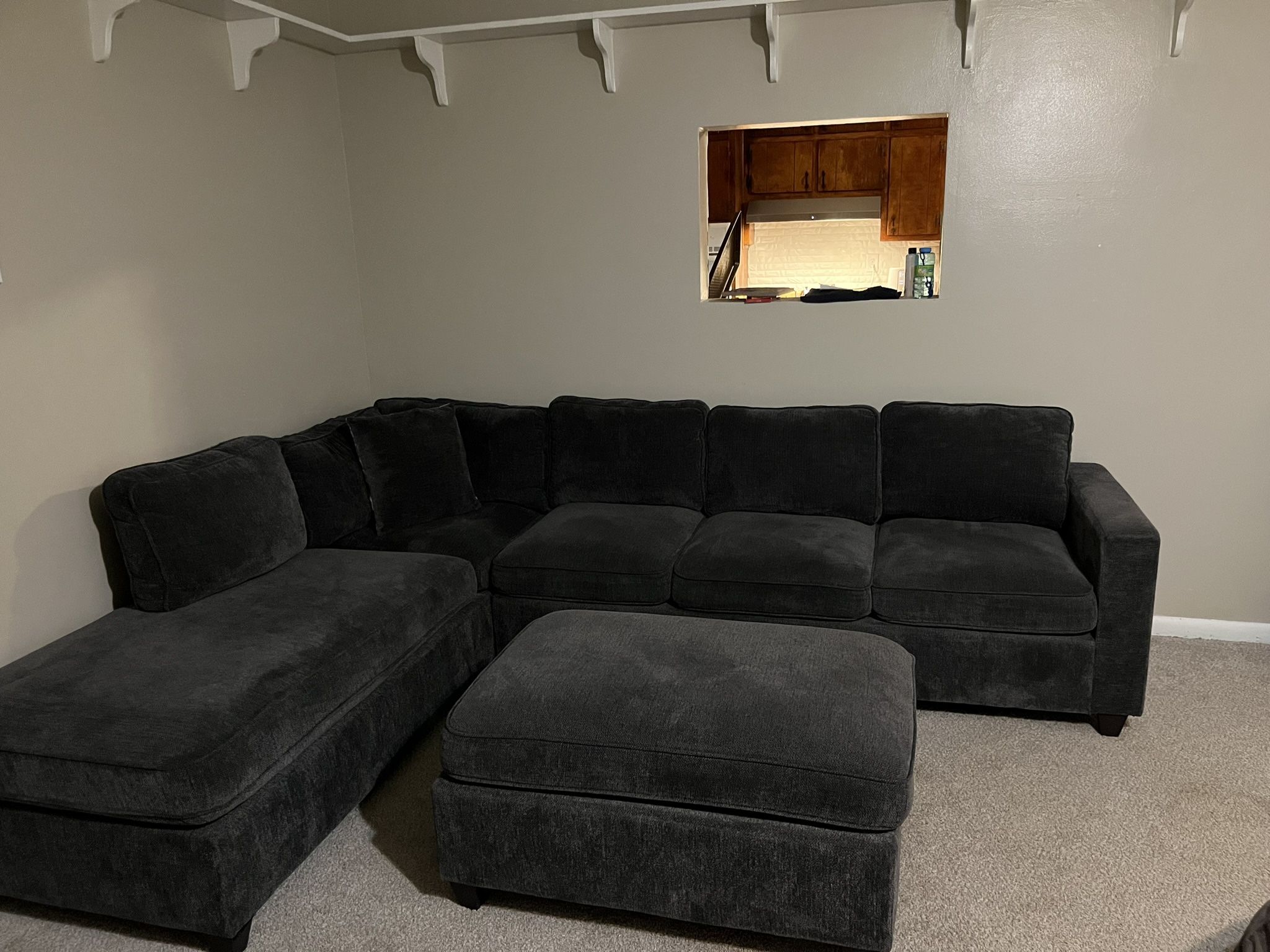 Dark Grey Sectional 