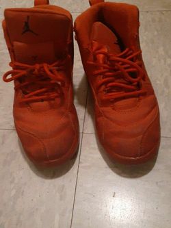 Red Jordan 12s For Kids Size 2