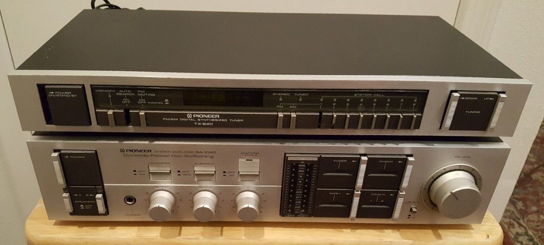 Pioneer SA-1040 Power Amp/ TX-940 Stereo Digital Tuner for Pioneer SA-1040 Power Amp/ TX-940 Stereo Digital Tuner for