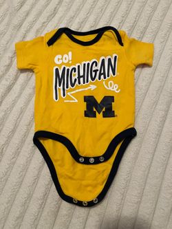 GEN2 University of Michigan Wolverines Baby Bodysuit 0-3M (Yellow/Navy)