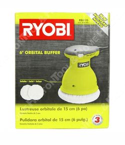 Ryobi 6" Green Electric Cord Orbital Buffer Polisher New for Car Truck
