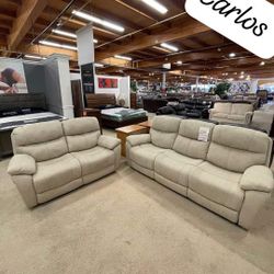 $10 Down Payment Reclining Sofa and Loveseat longvale