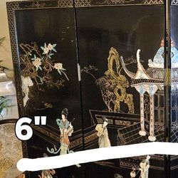 antique chinese room divider 4 lacquered panels george zee