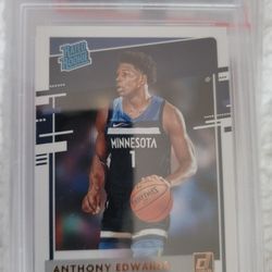 Anthony Edwards 2020 Panini Donruss Rc PSA 10