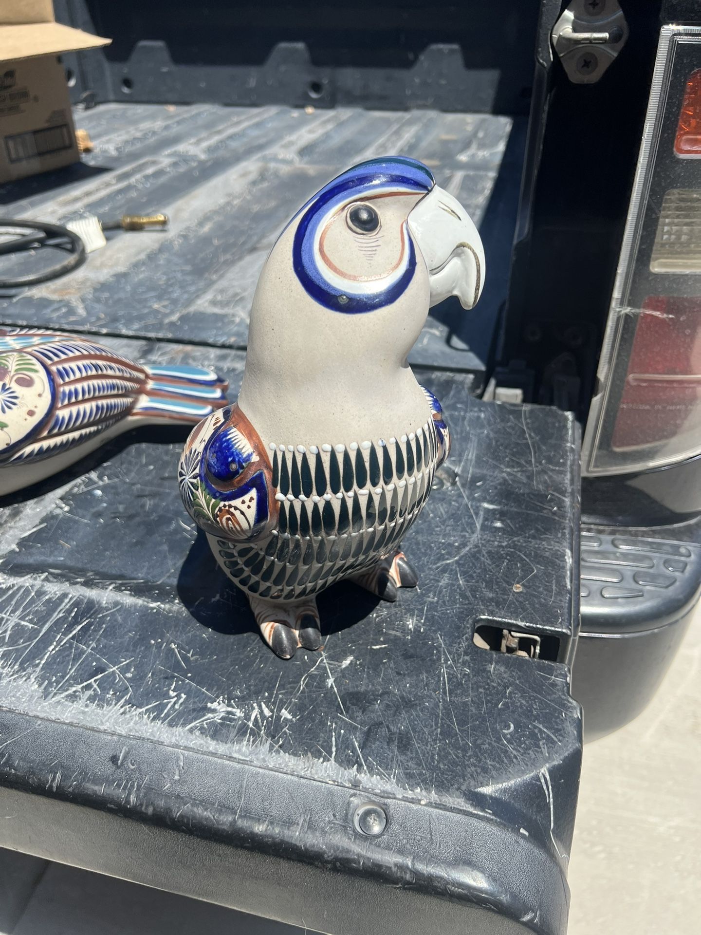 2 Large Mexico Mateo Tonala Pottery Birds