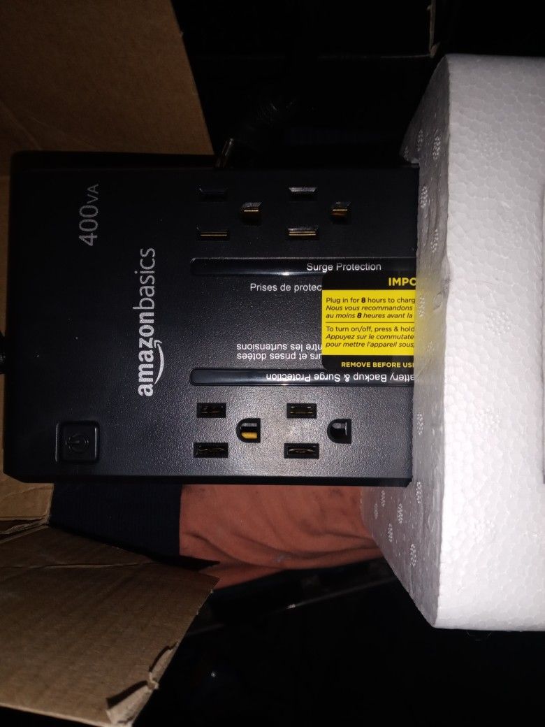 Amazonbasics Standby UPS 400VA Battery Backup And Surge Protector
