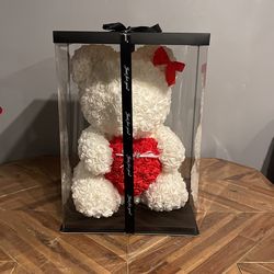 Valentines Rose Foam Bear 2.25ft tall 
