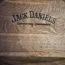 Jack Daniels whiskey barrel shelf