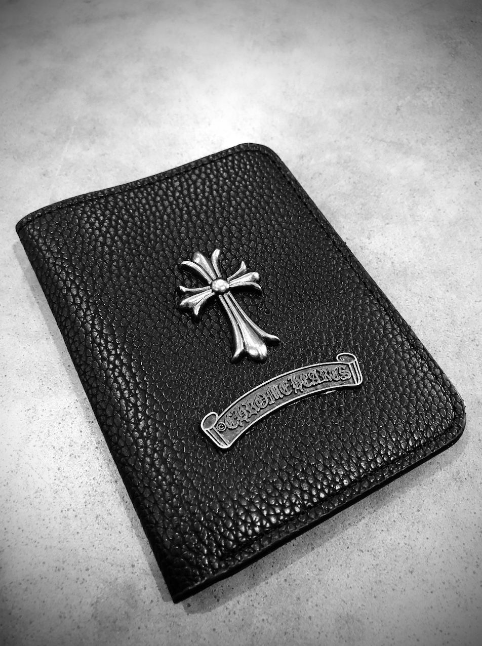Chrome Cross Hearts Foldable Wallet Big Cross Logo Card Holder 