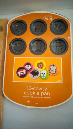 N. Peoria brand new 12 cavity cookie pan nonstick baking halloween description Has Pickup Location Options