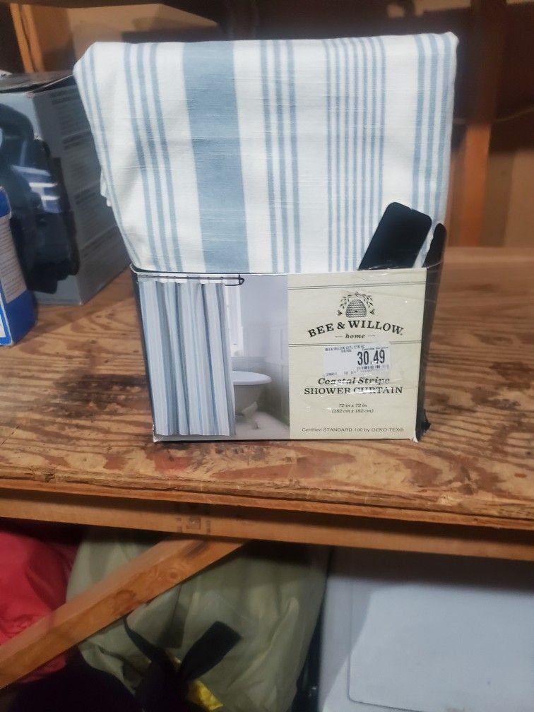 Bee & Willow Coastal Stripe Shower Curtain Liner