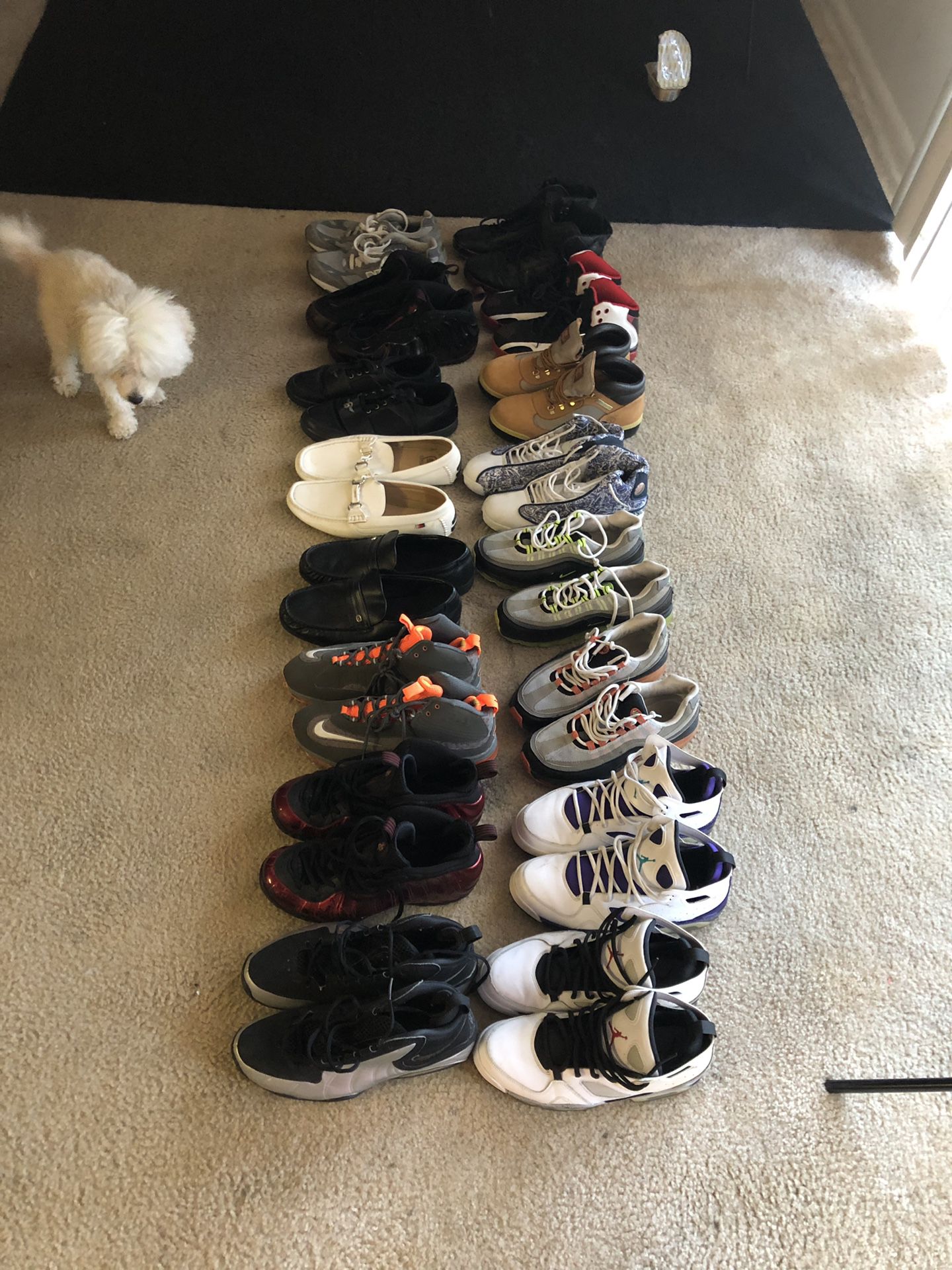 16 pairs of shoes sizes 10-11