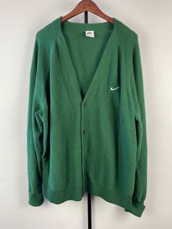 Nike SB Mens XXL Green Wool Blend Button Front Cardigan Sweater DQ6306-341