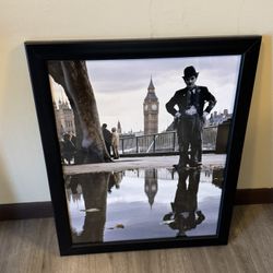Framed Charlie Chaplin London Print