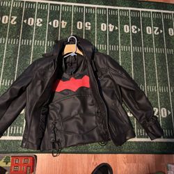 Genuine Leather Red Hood Cosplay Jacket And Vest Combo
