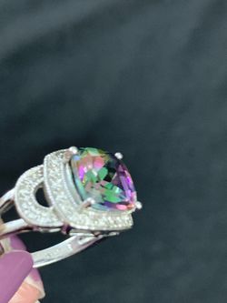 Sterling Silver Mystic Topaz Ring