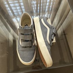 Blue Velcro Vans #9 W