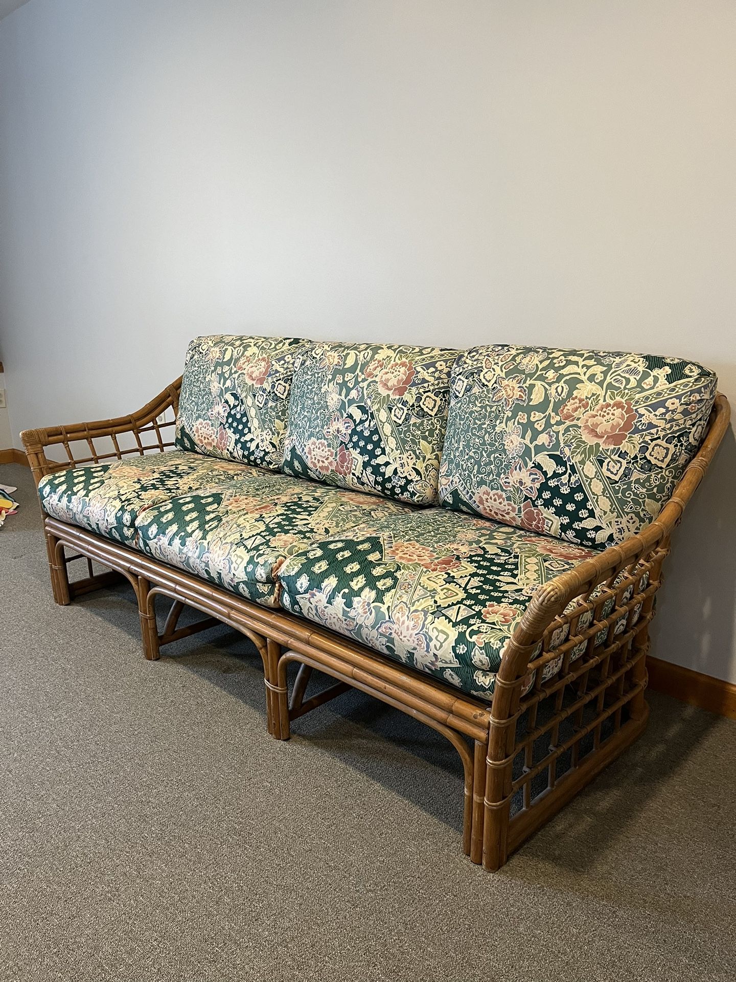 Rattan Couch And Chair