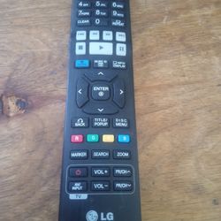 BLU RAY DVD PLAYER LG REMOTE CONTROL 
