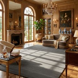 8’x10’ Solid Gray Rug