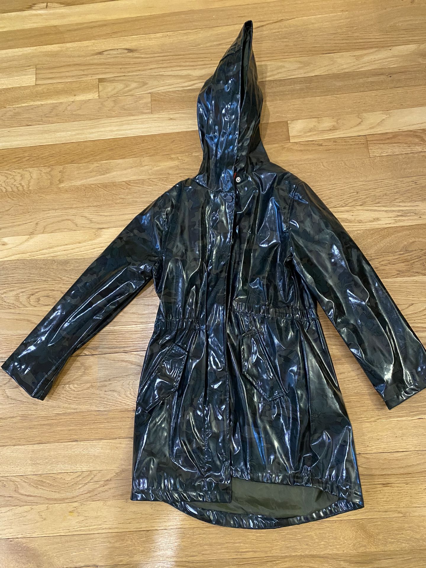 Girls Urban Republic Patent Black Raincoat