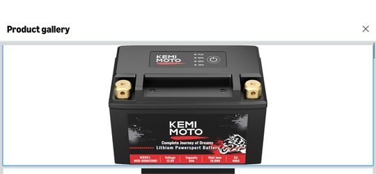 New KEMIMOTO Lithium Motorcycle Battery YTX14-BS/YTX9-BS, LiFePO4 Lithium Battery 12v 6Ah, Pre-Charged Powersports Battery, with 5 Universal-Fit EVA S