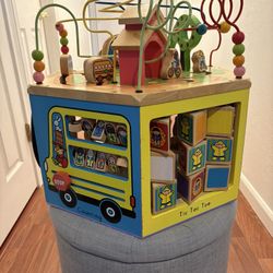 Wooden Activity Cube – Great Condition!