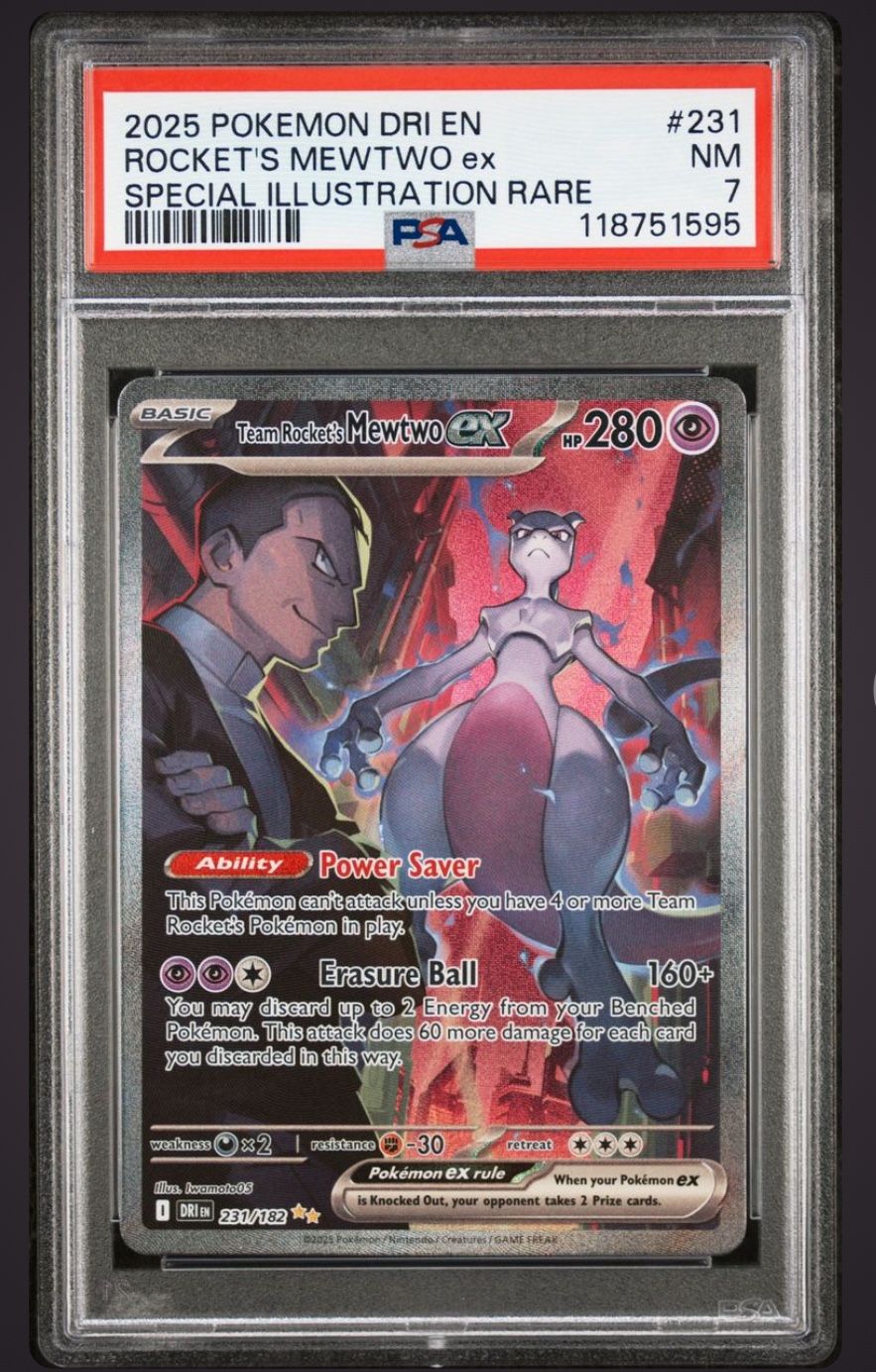 Team Rockets Mewtwo Ex #231 PSA 7