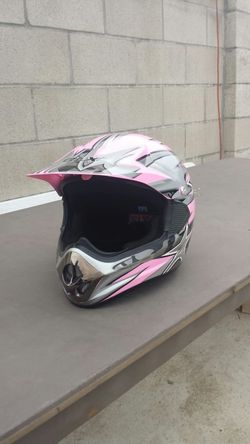 Pink motocross helmet $50
